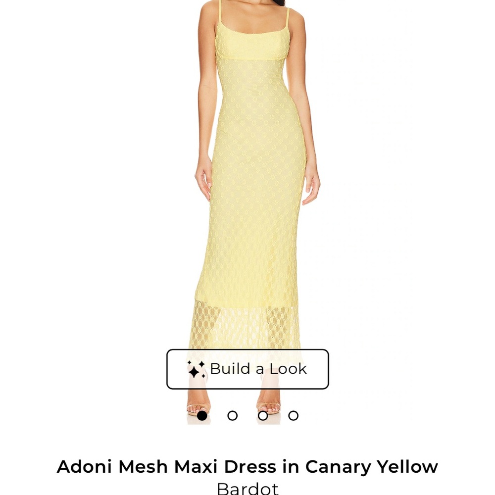 Bardot Adoni Mesh Maxi Dress in Yellow